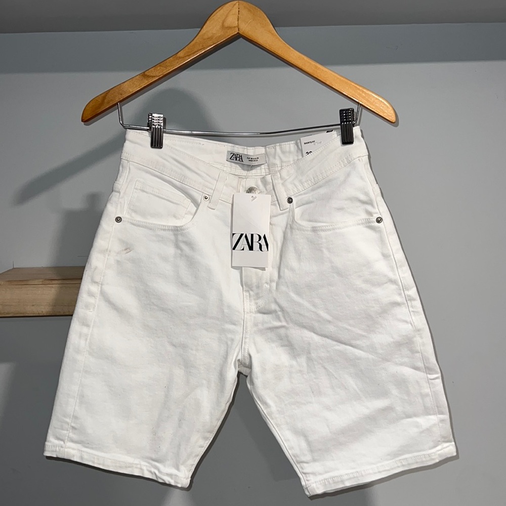 Zara denim white shirt NWT
